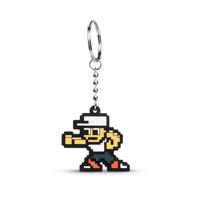 Retro Fighters Jab breloc cauciuc pixelat