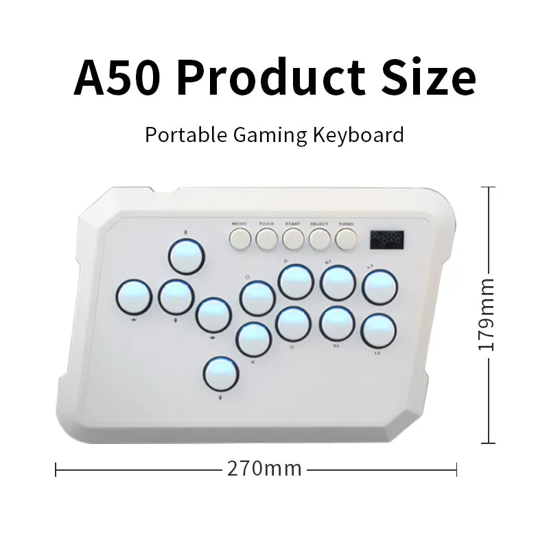 Powkiddy A50 Hitbox controller arcade leverless