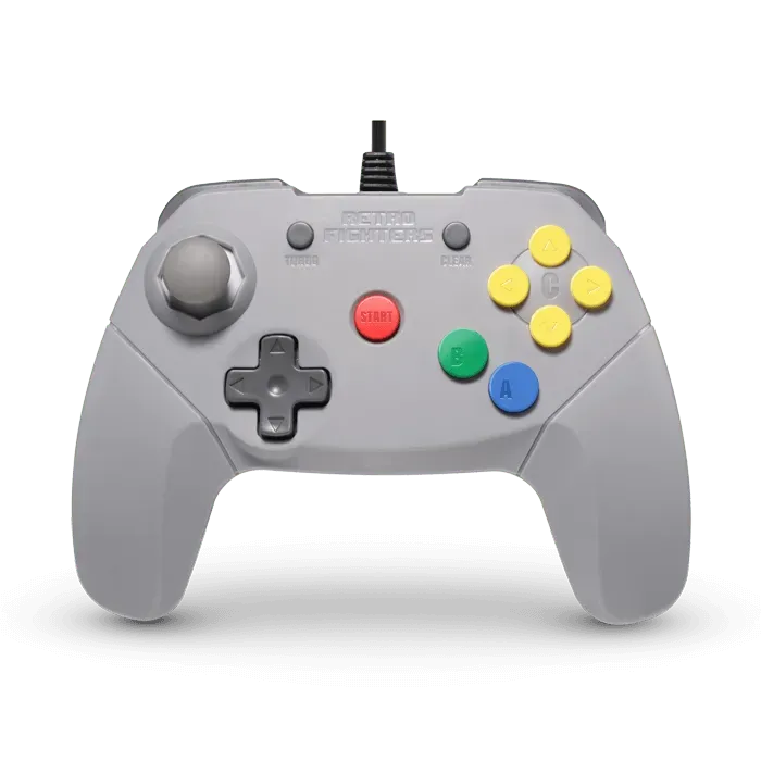 Retro Fighters Brawler64 Original v2 controller N64 gri