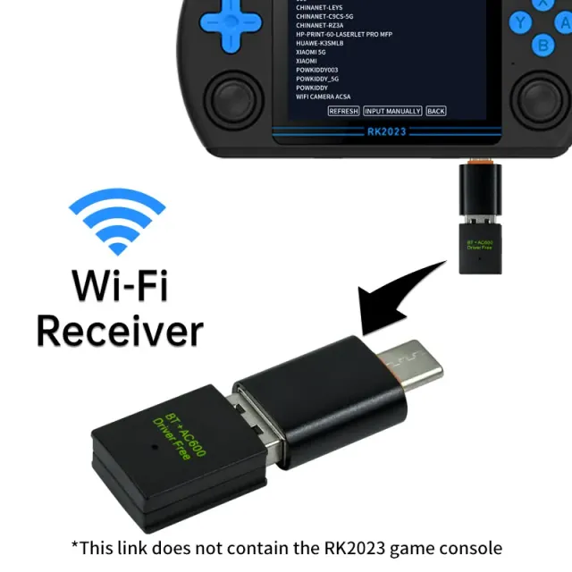 Powkiddy RK2023 adaptor Wi-Fi OTG