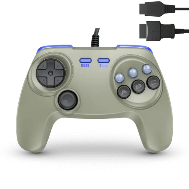 Retro Fighters BrawlerGen controller Sega Genesis Mega Drive gri