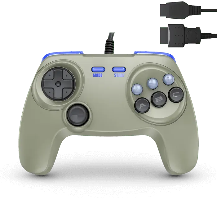 Retro Fighters BrawlerGen controller Sega Genesis Mega Drive gri