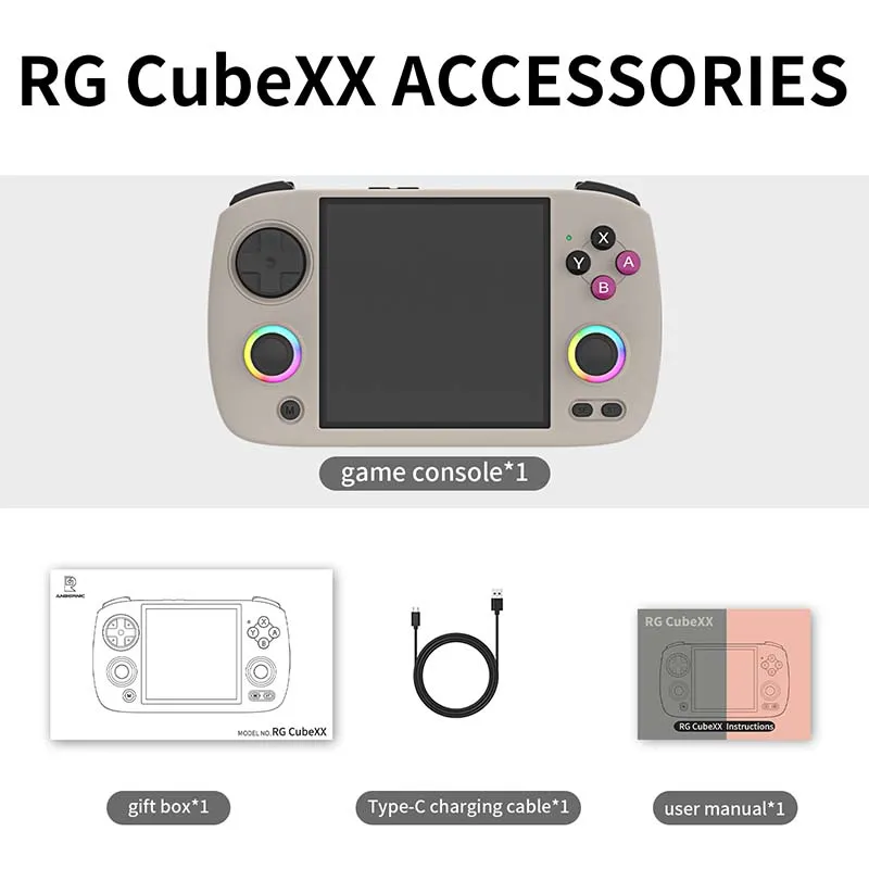 Anbernic RG CubeXX consolă portabilă Linux RGB