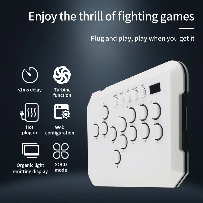 Powkiddy A50 Hitbox controller arcade leverless