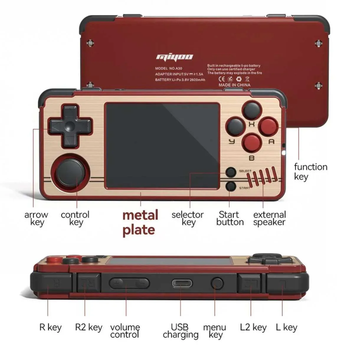 Miyoo A30 consolă portabilă retro